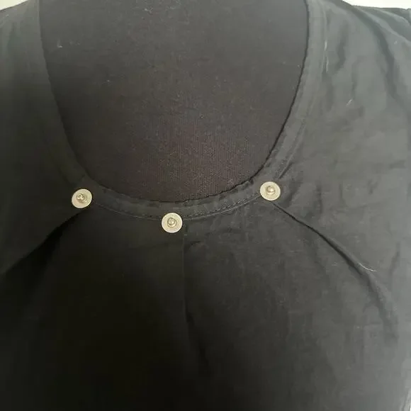 RONI RABL Lagenlook Midi Dress Artsy Cotton Black Small - Picture 4 of 7